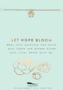 Let Hope Bloom Necklace Gold