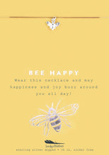 Load image into Gallery viewer, Bee Happy Necklace Silver
